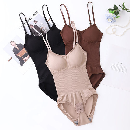 Body Shaping Clothing With Chest Pad Abdomen Tighting Elasti