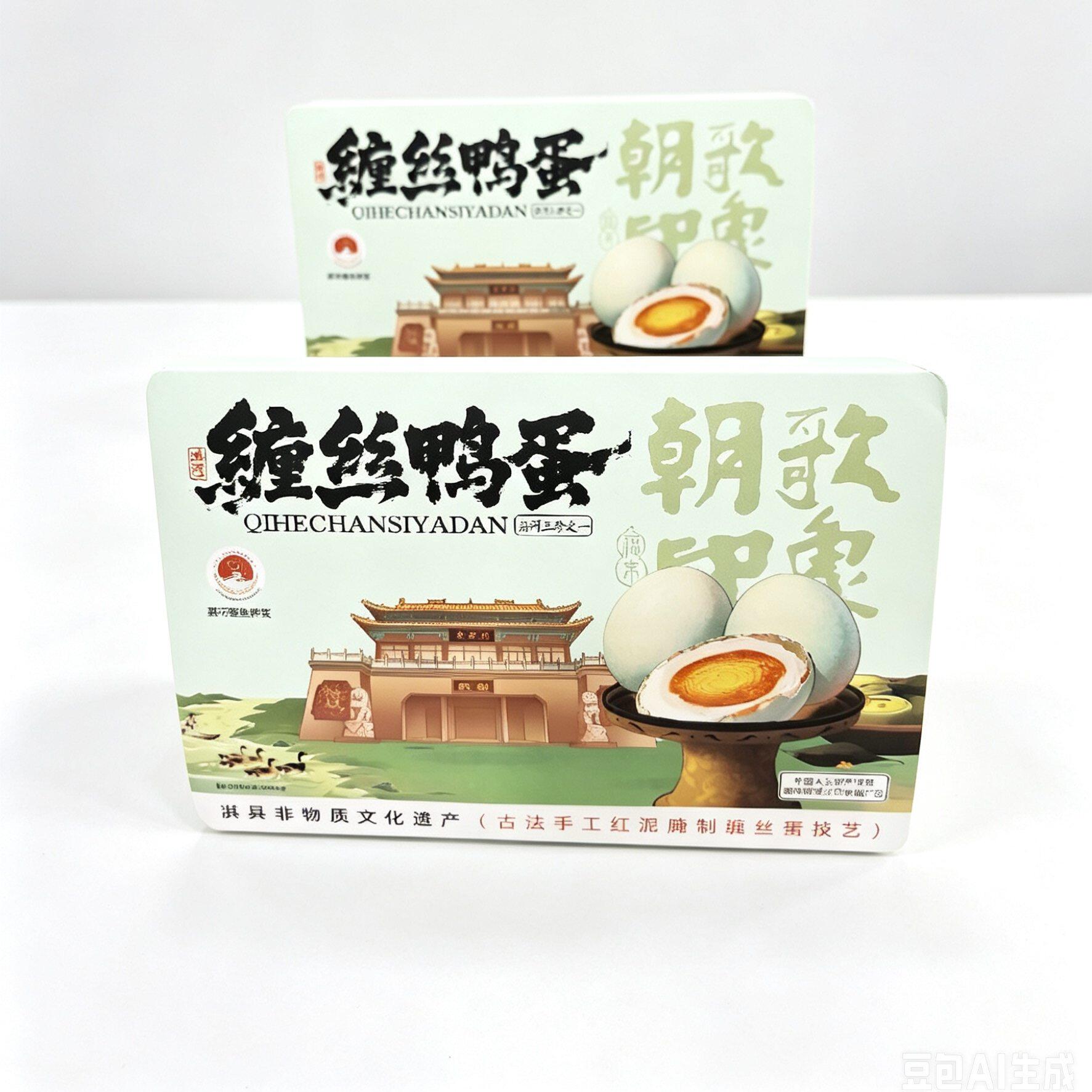 朝歌印象鹤壁淇河缠丝鸭蛋独立装腌制焦香鹤珍缠丝鸭蛋微咸4枚6枚