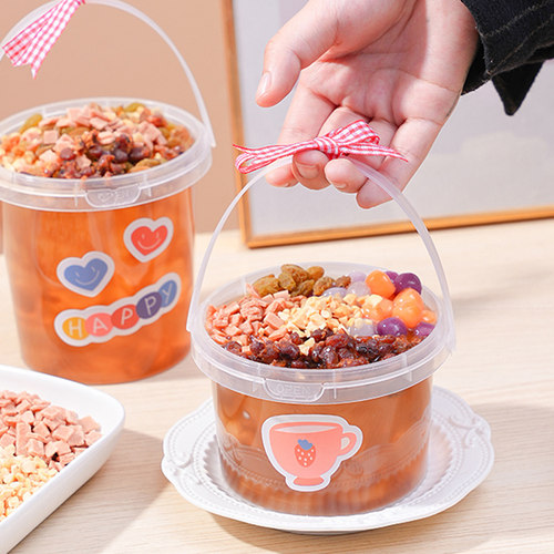 冰粉打包盒烧仙草打包盒水果捞盒