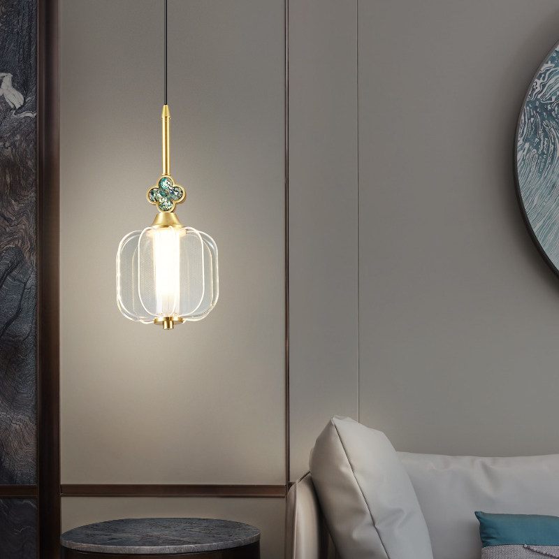 新中式卧室床头小吊灯单头全铜中国风高端背景墙灯玄关过道吊灯,家装灯饰光源,床头/玄关/吧台/过道吊灯,淘宝优惠券,粉丝福利购,淘宝优惠卷