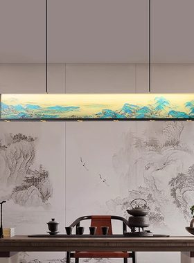 宋式美学餐厅吊灯长条茶室灯