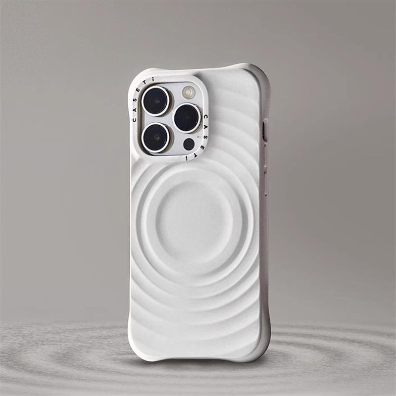 华强北代购顶版CASETi波漾壳白色FYMagSafe波浪适用苹果iPhone16/15/ProMax/14/13/Pro/PM磁吸防摔硅胶手机壳