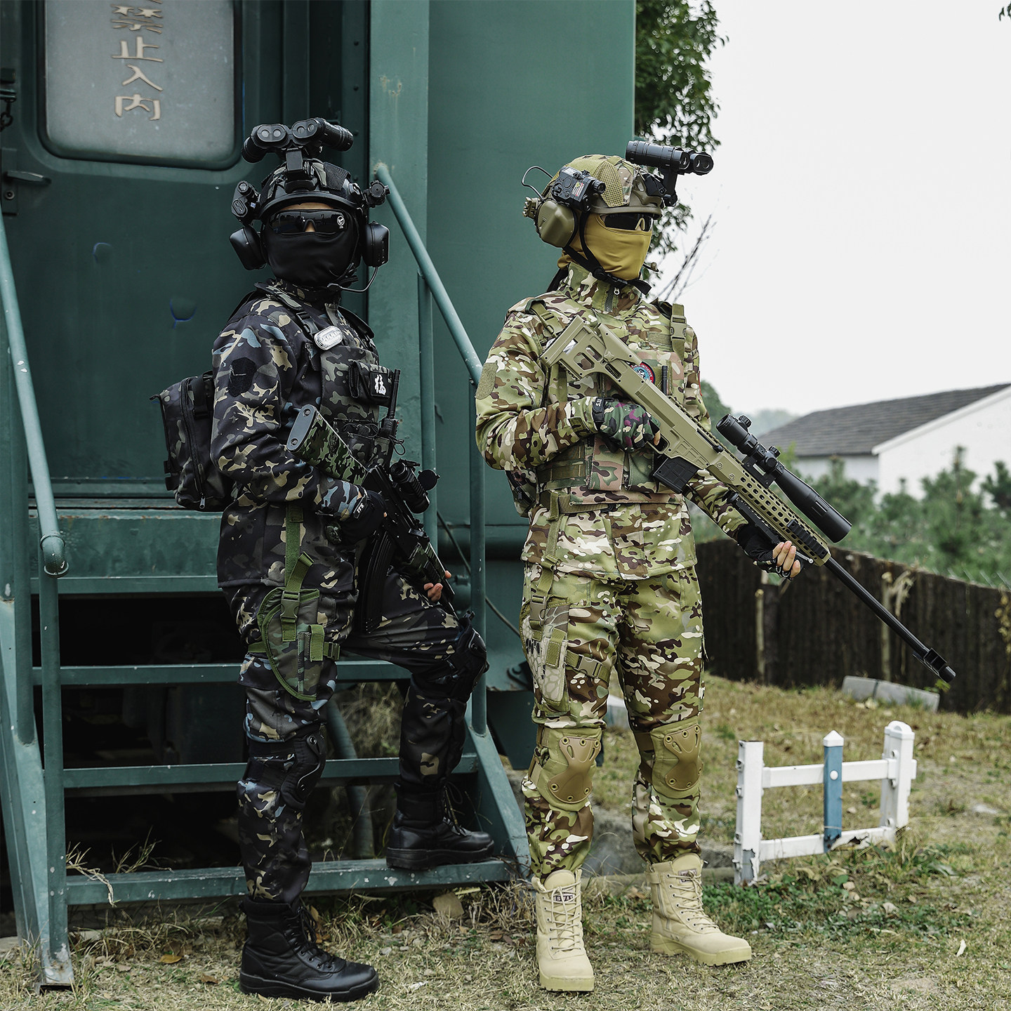 儿童迷彩服套装男户外战术特种兵女童长袖军训表演服迷彩演出套装
