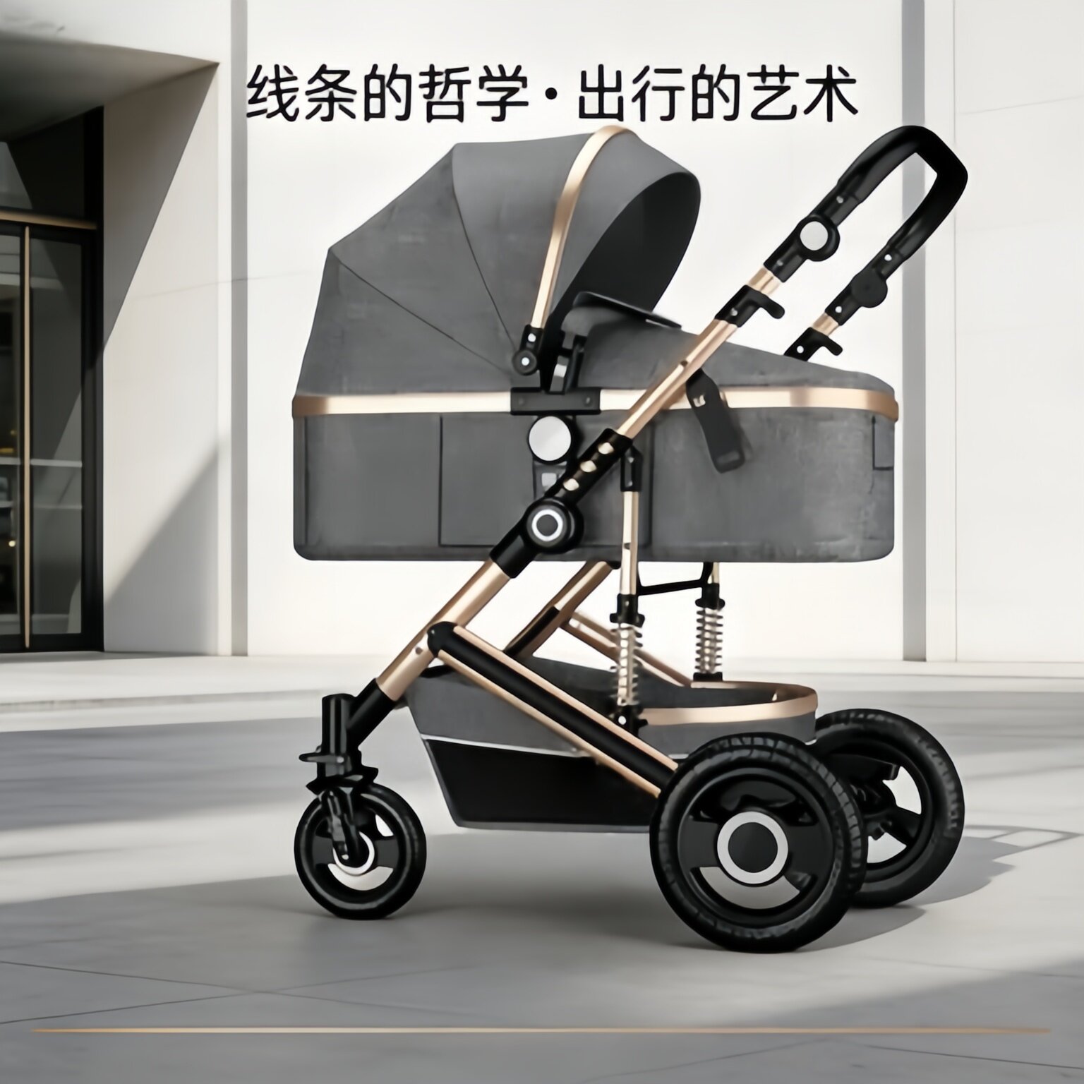 新款超轻便双向婴儿推车一键折叠高景观减震四季四轮手推车婴儿车