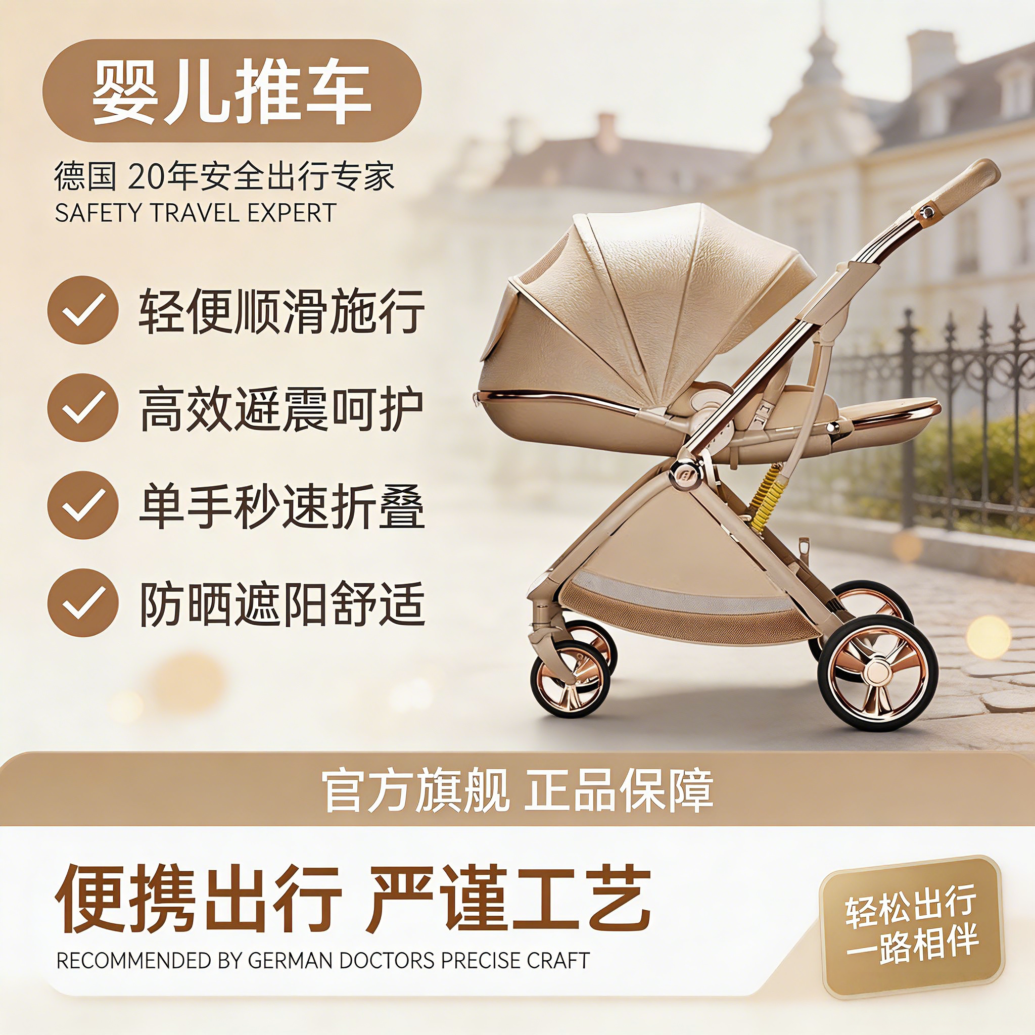 【轻便折叠】双向高景观婴儿推车
