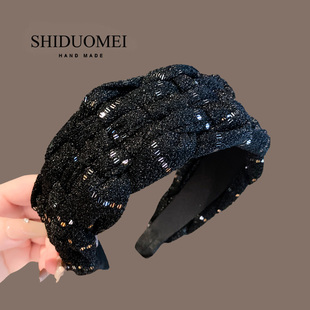 韩版秋冬新款复古麻花辫发箍女高级感时尚气质头箍宽边发卡头饰品