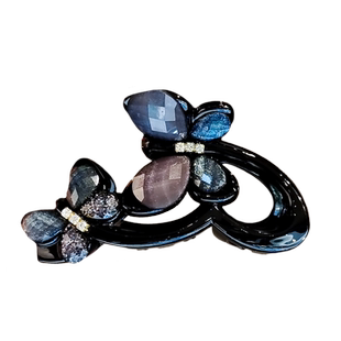 细闪高级感水钻蝴蝶抓夹中号发抓气质后脑勺鲨鱼夹盘发夹高档头饰