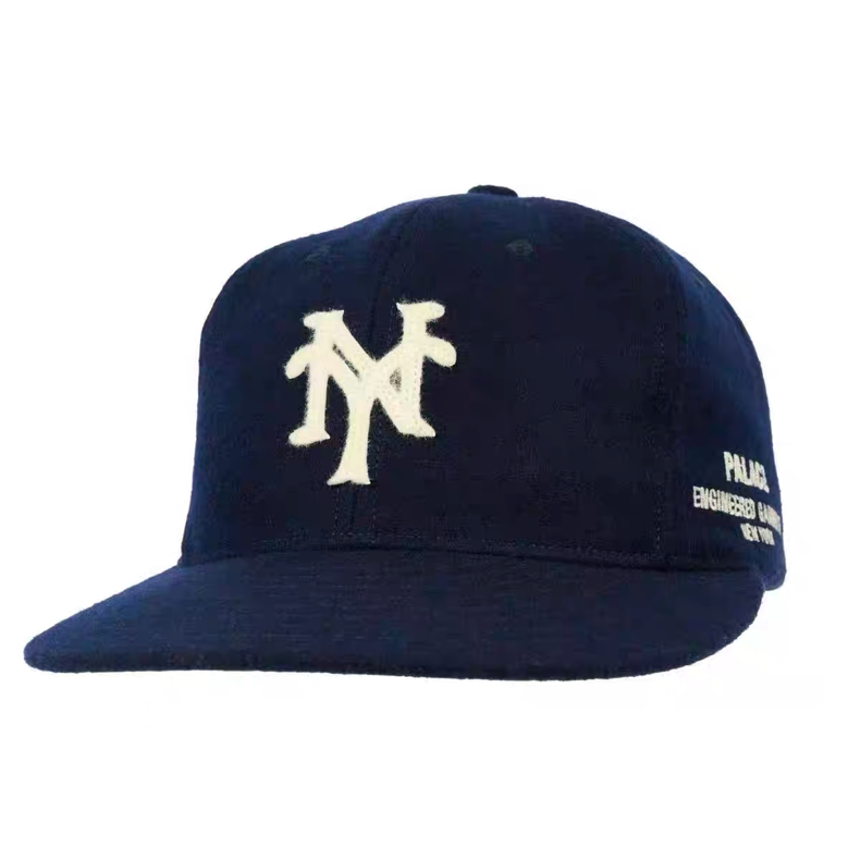 thumbnail for Wool blend warmth classic vintage patch embroidered baseball cap Ebbets hat wide-brim dome everyday versatile
