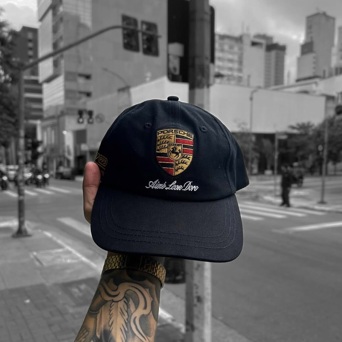 thumbnail for Ald Retro Style 993 Car Logo Sports Car Culture Embroidered Curved Brim Baseball Cap