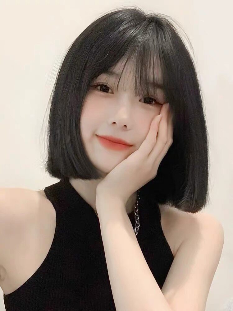 网红假发女短发2021年新款时尚全头套自然波波头仿全真人发短直发