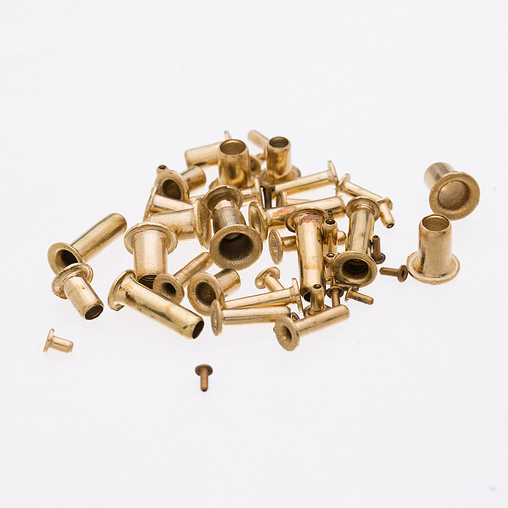 1000PCS套装黄铜空心铆钉铜铆钉过孔M0.9 M1.3 M1.5 M1.7_GB876