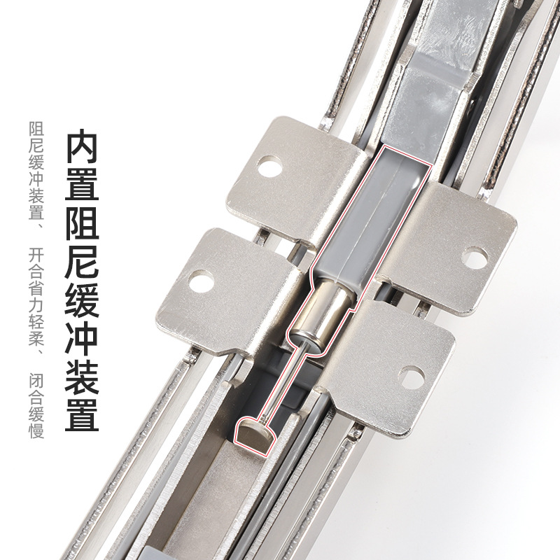 衣橱柜巴士门平移铰链平开门合页静音阻尼缓冲移门转角柜五金配件