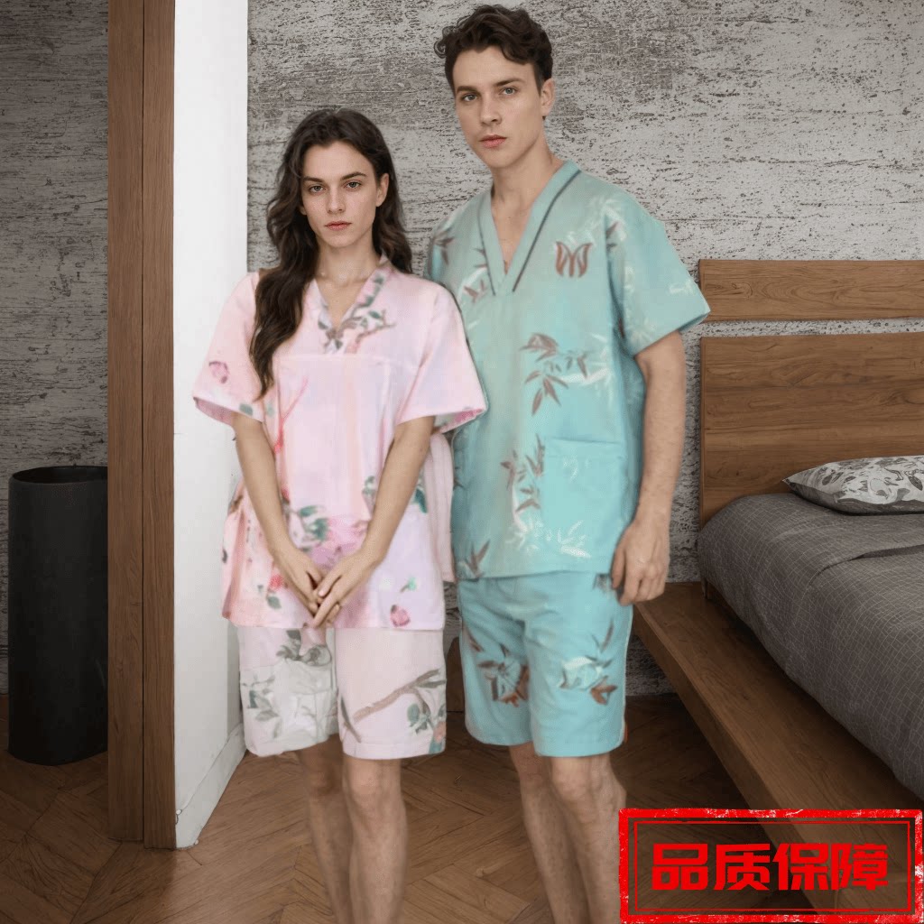 厂家批发纯棉桑拿服男女款图片