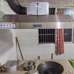 农村柴火灶大功率抽烟机不锈钢排烟罩小型饭店家用土灶厨房油烟罩