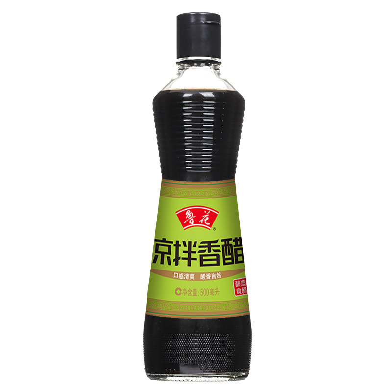 鲁花凉拌香醋500ML*1瓶纯粮酿造食醋家用凉拌点蘸汁调味料品