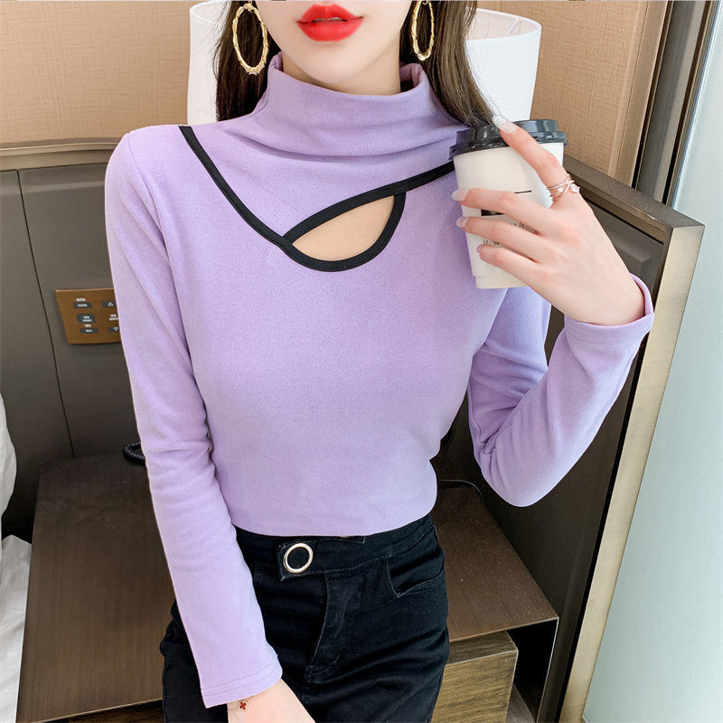 镂空上衣时尚洋气时髦内搭打底衫