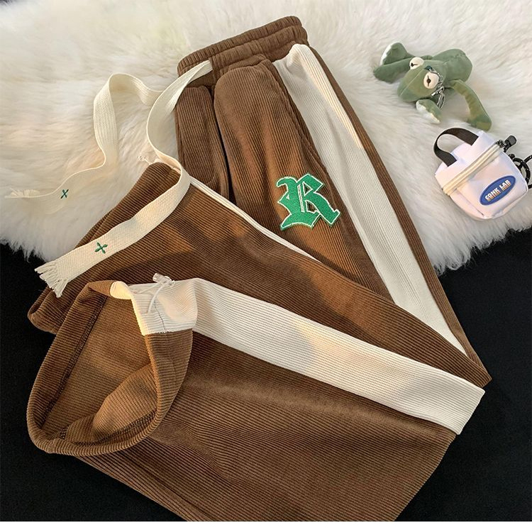 卫裤春季百搭垂感阔腿直筒休闲裤