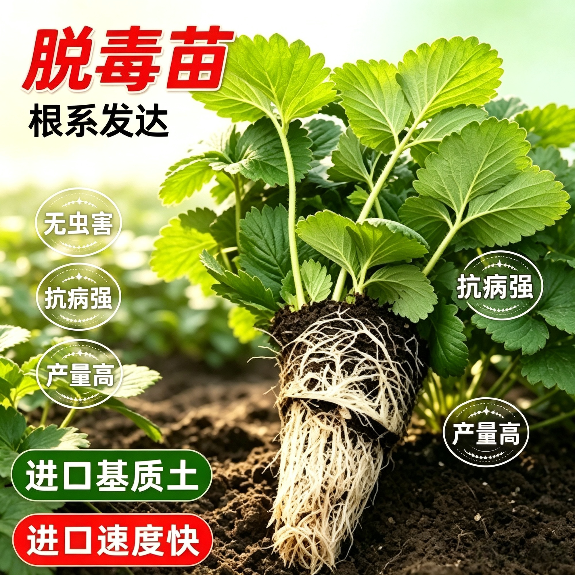 四季草莓苗奶油红颜秧大