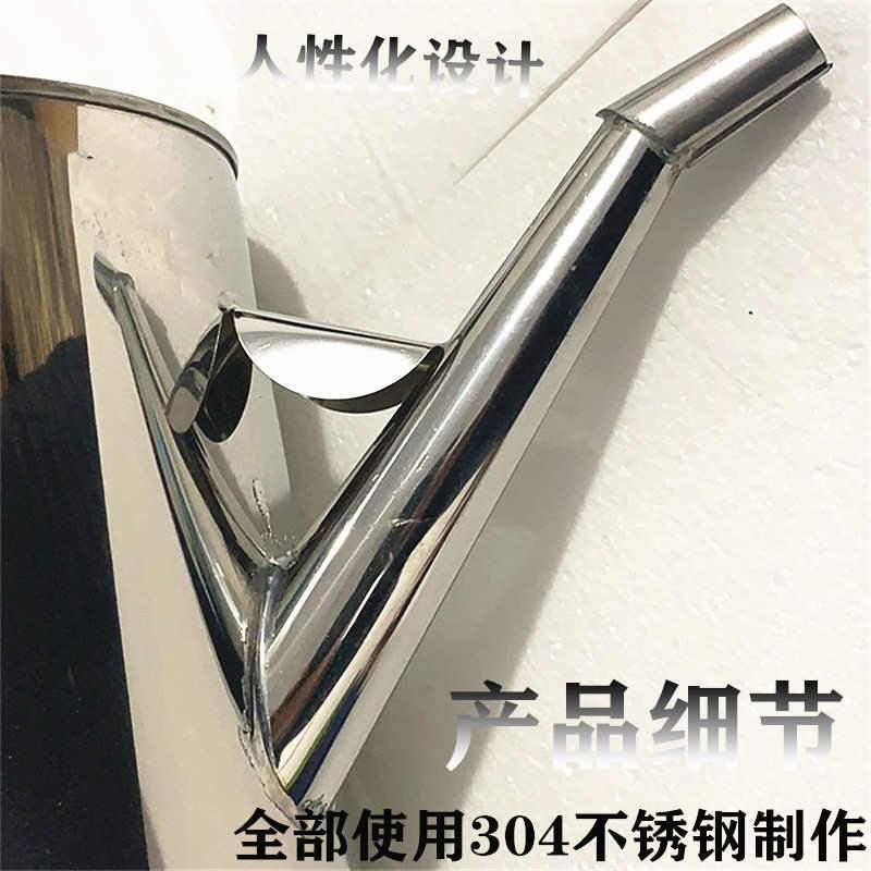 加厚304不锈钢汽油桶10L15升20升长嘴加油壶食品级加油桶5L粗把手
