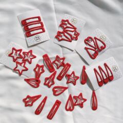 儿童春节新年发饰红色BB夹可爱宝宝小熊发夹小女孩五角星碎发卡子