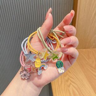 许愿星手链ins送闺蜜小饰品手环小皮筋送男友发绳可爱学生头绳女