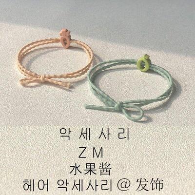 精致水果皮筋森系ing女扎头发饰品头绳韩版发饰可爱发绳手链两用