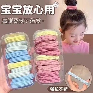 头绳发圈海盐蓝无接缝高弹力扎头发皮筋发圈新款时尚头饰不伤发