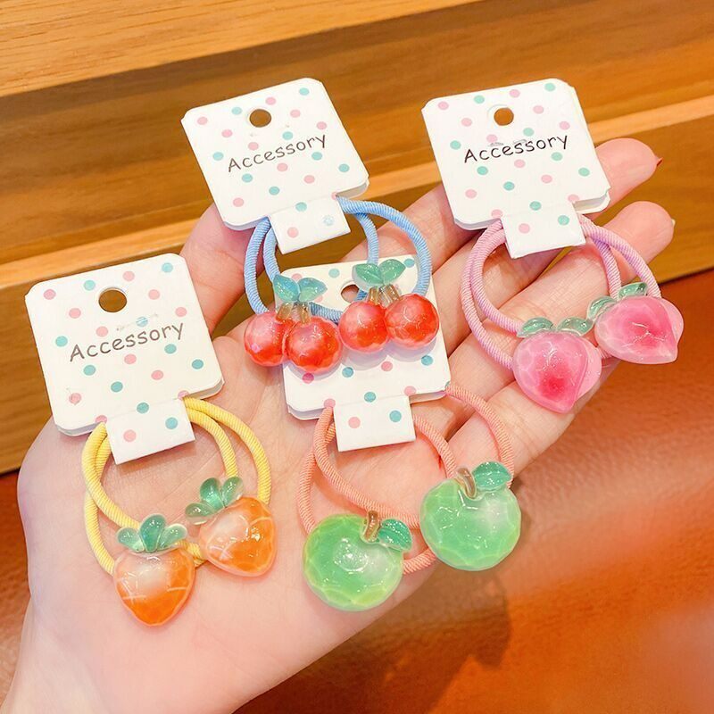 儿童发圈水果可爱宝宝不伤发春秋女童小女孩头绳橡皮筋皮筋发饰图片