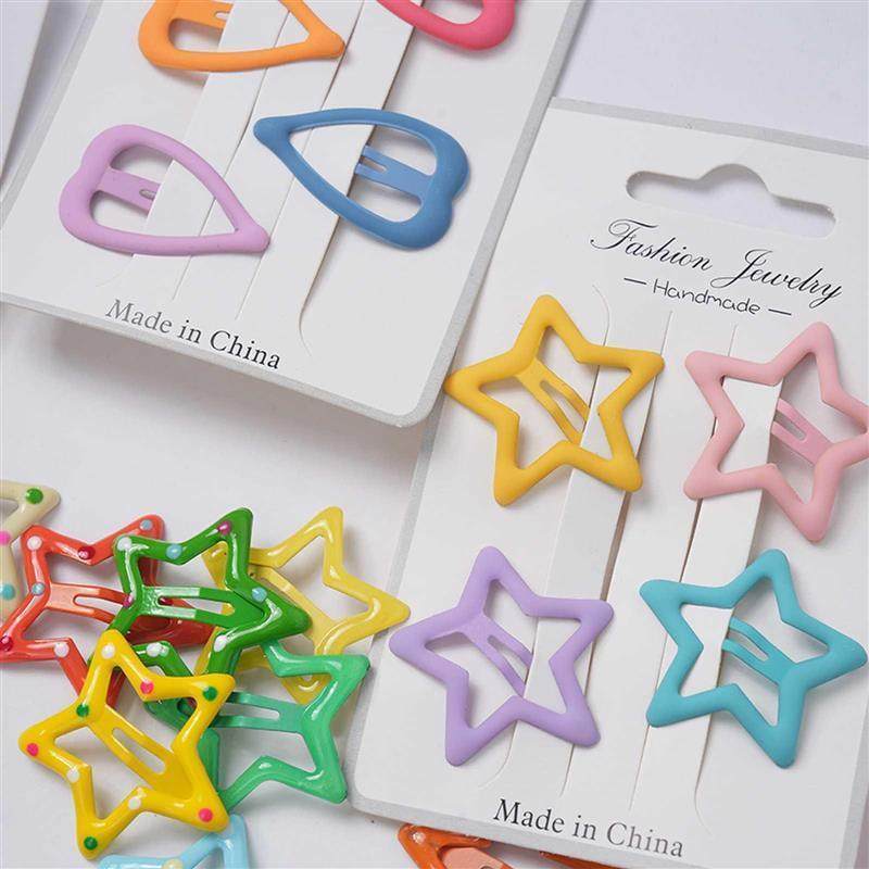 新款可爱五角星儿童小发夹碎发夹刘海夹宝宝发饰夹子bb夹女童发卡