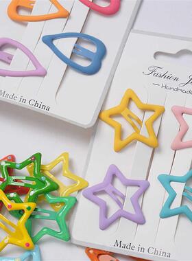 新款可爱五角星儿童小发夹碎发夹刘海夹宝宝发饰夹子bb夹女童发卡