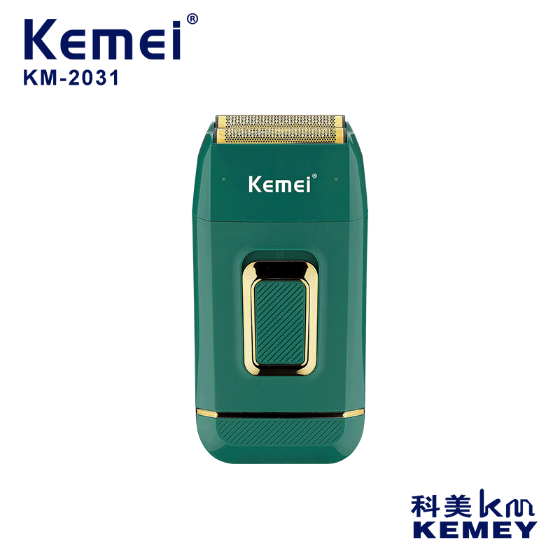 KEMEI/科美KM-2031精钢网刀头USB充电式水洗往复式剃须刀