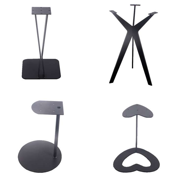 三角简约边几腿金属茶几脚方形角几支架支撑心形桌架桌腿桌脚