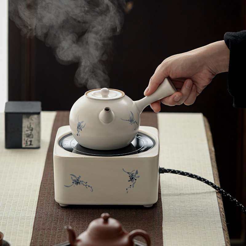 昌朴居手绘蝴蝶兰花陶瓷煮茶壶电陶炉烧水壶茶具围炉煮茶器套装,餐饮具,煮茶炉,淘宝优惠券,粉丝福利购,淘宝优惠卷