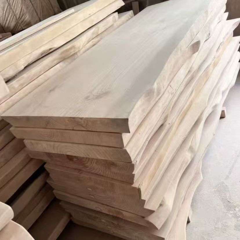 实木板松木整张板原木不规则自然边整板吧台大板茶桌会议桌面板