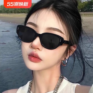 【可配近视度数】猫眼墨镜女款高级感方圆脸防晒太阳眼镜防紫外线