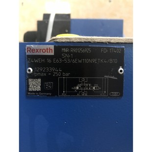 B10 6EW110N9ETK4 R901256925力士乐比例阀德国产 Z4WEH16E63