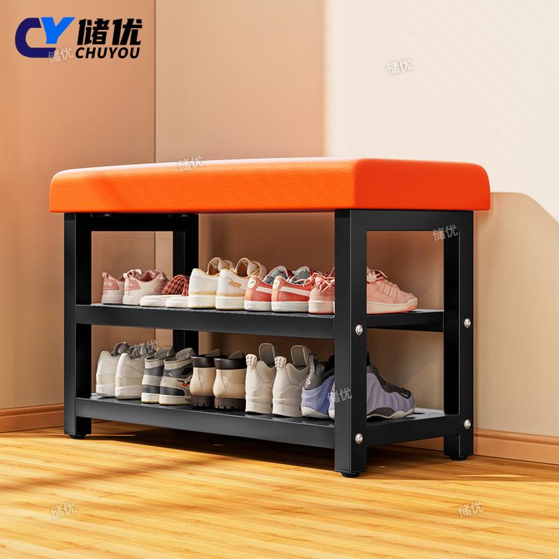 换鞋凳门口家用可坐可收纳鞋架入户门轻奢高级感长条进门穿鞋凳子
