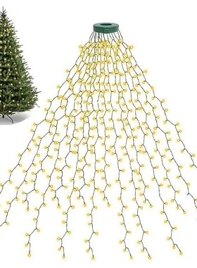 1.5M/2M/LED Ring Christmas Tree Tops Lights Decoration Tree