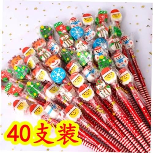 Christmas pencil elementary children rubber reward  gifts