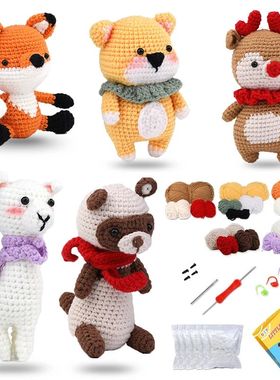 Crochet Kit with Yarn Knitting Crochet Hook for Beginners Wi