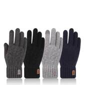 warm gloves touch 2023 winter mens plus screen new fleece