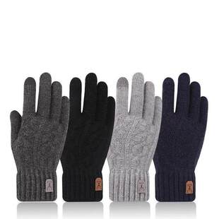 touch mens fleece plus screen winter gloves warm new 2023