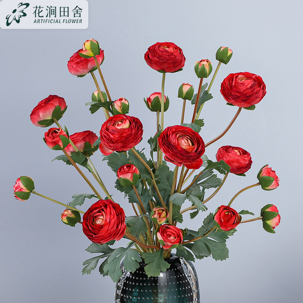 仿真花手札露莲千层花北欧洋牡丹绢花客厅装饰摆件餐桌摆设花束