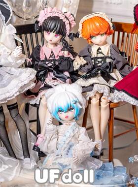 UFdoll5分BJD娃娃+茶饮系列PLUS+全套造型女娃盲盒预定35CM高萌妹