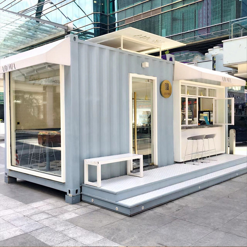 网红创意集装箱餐厅奶茶咖啡冷饮售卖小吃车多功能餐车商业美陈