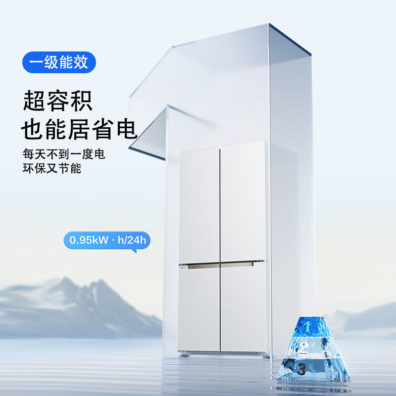 Panasonic/松下 NR-W592CG-W 钢化玻璃面板大海豹Plus 575L双系统