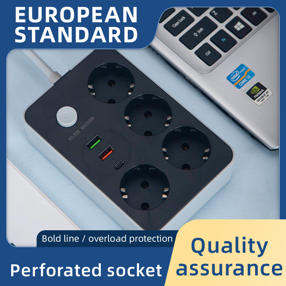 欧标插座转换器德国韩国德标欧式电源拖板欧版欧规插头插排插线板