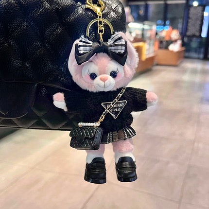 【暗黑摩登挂件】手作贝儿包挂高级精致狐狸毛绒公仔包配饰礼物