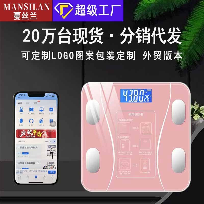 电子秤称重人体秤充电款智能体脂称健康秤一个起批体重秤