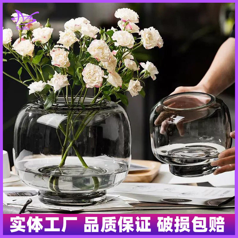 大肚透明玻璃花瓶水培简约摆件客厅创意器插花植物鱼缸花装饰生态,家居饰品,花瓶,淘宝优惠券,粉丝福利购,淘宝优惠卷